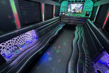 College Station Limo Bus Interior