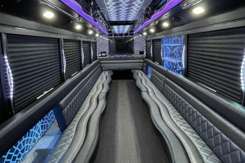 College Station Party Bus Interior