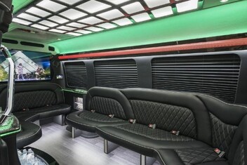 College Station Sprinter Party Bus Interior
