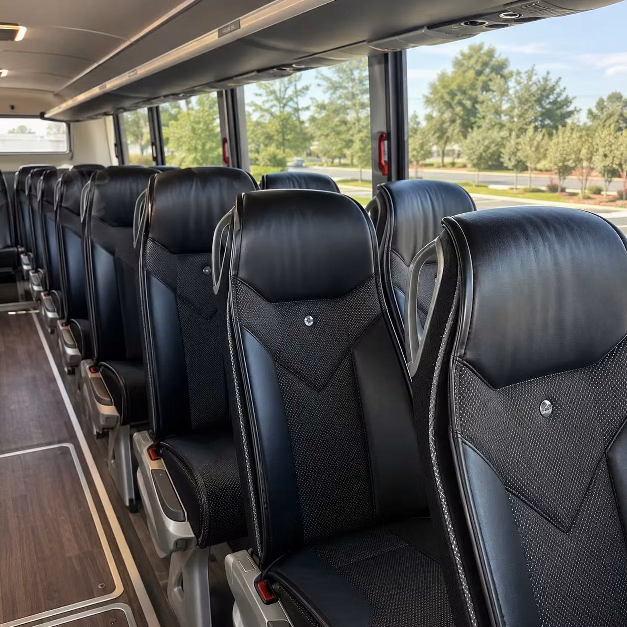 college station charter bus interior