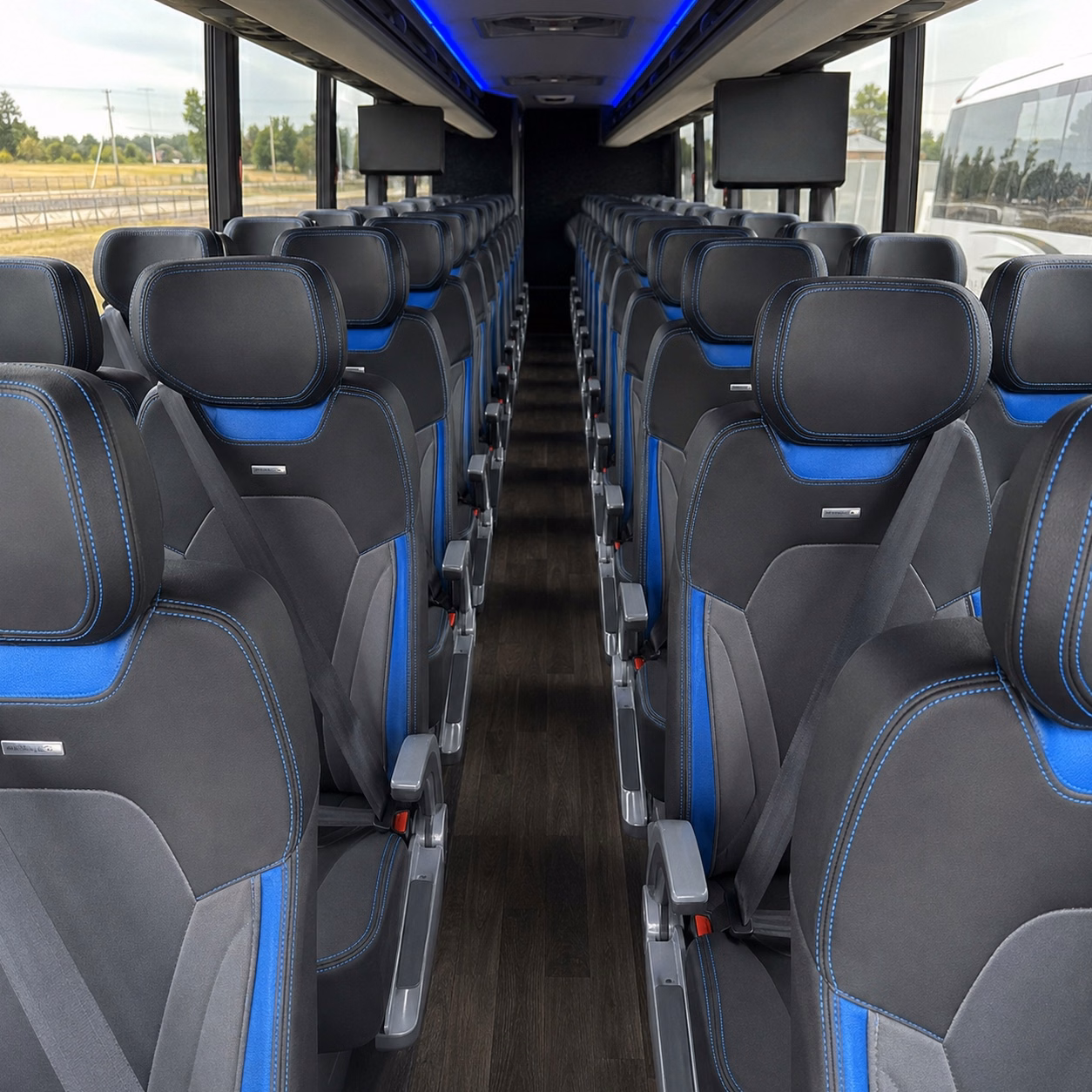 college station charter bus rental inside