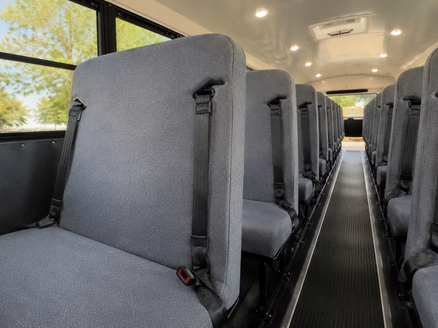 school bus inside