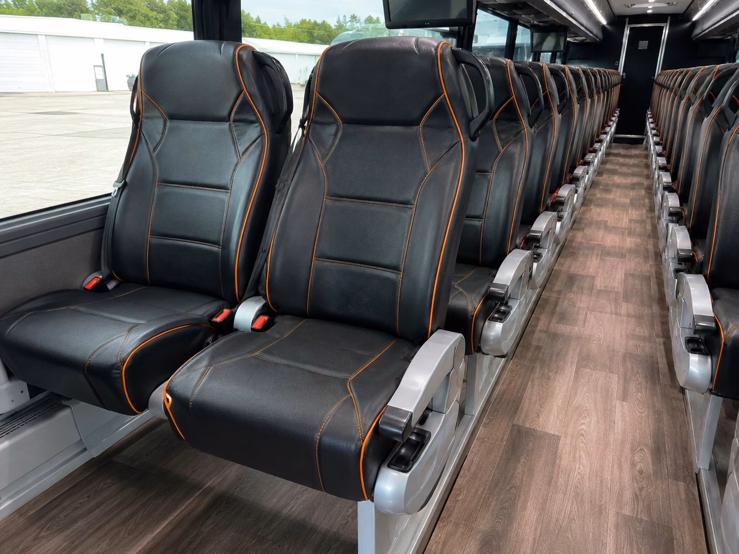 shuttle buses between ceremony and reception venues in college station